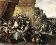FRANCKEN, Ambrosius Feast of Esther dfh Spain oil painting reproduction